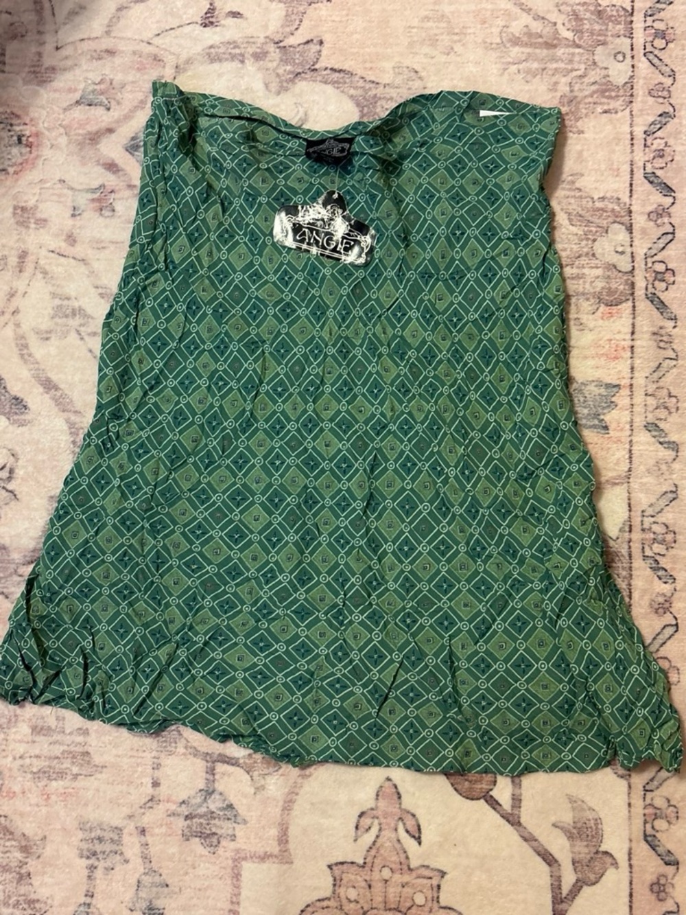 Angie Green Geometric skirt